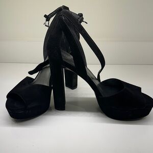 Stuart Weitzman Black Suede Heels